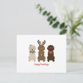 ハッピーパウィデイズゴールデンドルクリスマスライト ポストカード (スタンド正面)