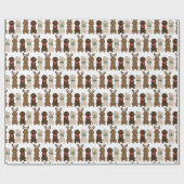 ハッピーパウィデイズゴールデンドルクリスマスライト ラッピングペーパー (フラット)