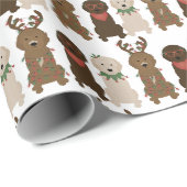 ハッピーパウィデイズゴールデンドルクリスマスライト ラッピングペーパー (ロールコーナー)