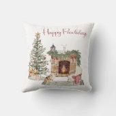 ハッピーパウィデイズドッグデザイン – コルギ クッション (裏面)