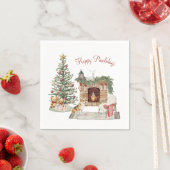 ハッピーパウィデイズドッグデザイン – コルギ スタンダードカクテルナプキン (インサイチュ)