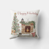 ハッピーパウィデイズドッグデザイン – ラサアプソ クッション (裏面)