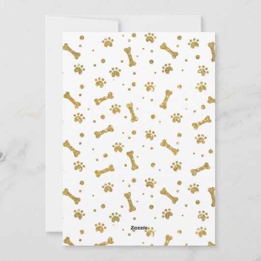 ハッピーパウィデイズペットドッグパピーフォトクリスマス シーズンカード (裏面)