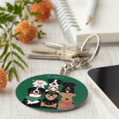 ハッピーパウィーデイズかわいいクリスマスドッグ キーホルダー (側面)