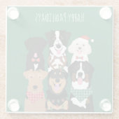 ハッピーパウィーデイズキュートクリスマス ガラスコースター (裏面)