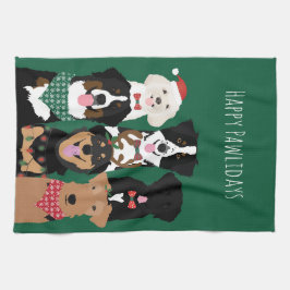 ハッピーパウィーデイズキュートクリスマス キッチンタオル