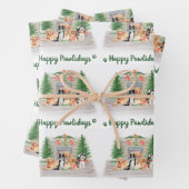 ハッピーパウィーデイズキュート犬の愛犬クリスマス ラッピングペーパーシート (インサイチュ)