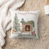 ハッピーパウィーデイズドッグデザイン – ジャック・ラッセル クッション (ブランケット)