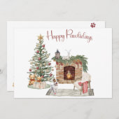 ハッピーパウィーデイズドッグデザイン – ジャック・ラッセル シーズンカード (正面/裏面)