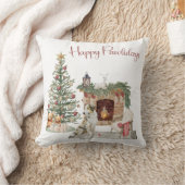 ハッピーパウィーデイズドッグデザイン – ボルゾイ クッション (ブランケット)