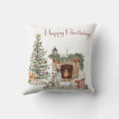 ハッピーパウィーデイズドッグデザイン – ボルゾイ クッション (裏面)