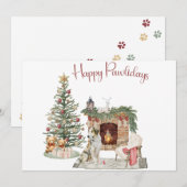 ハッピーパウィーデイズドッグデザイン – ボルゾイ シーズンカード (正面/裏面)