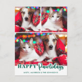 ハッピーパウモダンリカスタムデイのペットドッグフォト シーズンポストカード (正面)