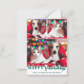 ハッピーパウモダンリカスタムデイのペットドッグフォト ノートカード (正面)