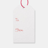 ハッピーパウリデイズブルフランスのドッグ ギフトタグ (裏面)