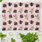 ハッピーパウリデイズラブラドールレトリエバードッグ キッチンタオル (折り畳み)