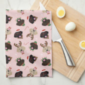 ハッピーパウリデイズラブラドールレトリエバードッグ キッチンタオル (四つ折り)