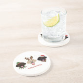 ハッピーパウリデイズラブラドールレトリエバードッグ コースター (側面)