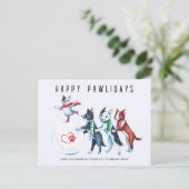 ハッピーパウリデイズ動物病院のホリデーシーズン シーズンポストカード (スタンド正面)