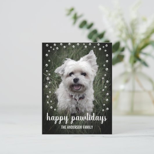ハッピーパウリデイズ モダンドッグ クリスマス シーズンポストカード (スタンド正面)