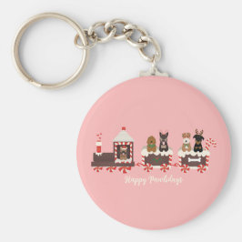 ハッピーパウリデイズ 犬のクリスマスホリデートレイン キーホルダー
