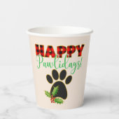 ハッピーパウリデイズ |犬好きのクリスマスプレゼント 紙コップ (裏面)