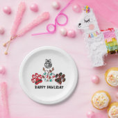 ハッピーパウリデイ – クリスマスホリデー紙プレート ペーパープレート (パーティー)