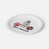 ハッピーパウリデイ – クリスマスホリデー紙プレート ペーパープレート (アングル)