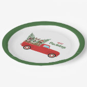 ハッピーパウリフランスのデイズブルドッグスレッドピックアップトラック ペーパープレート (アングル)