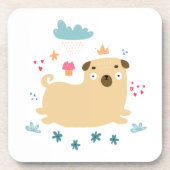 ハッピーパギーのコルクで覆われたコースター コースター (正面)