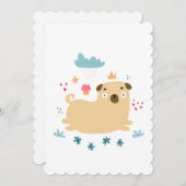 ハッピーパギーフラットグリーティングカード 招待状 (正面/裏面)