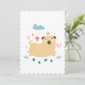 ハッピーパギーフラットグリーティングカード 招待状 (スタンド正面)