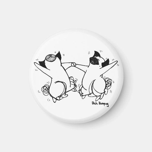 ハッピーパグダンス マグネット (正面)