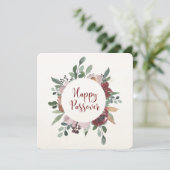 ハッピーパスソーバーユダヤ人ホリデーフローラホリデーカード サンキューカード (スタンド正面)