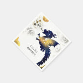 ハッピーパステルドラゴン誕生日 スタンダードカクテルナプキン (角)