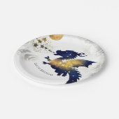 ハッピーパステルドラゴン誕生日 ペーパープレート (アングル)