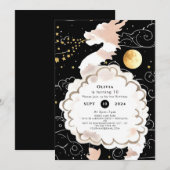 ハッピーパステルドラゴン誕生日 招待状 (正面/裏面)