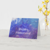 ハッピーパスーバーブルーパープル絵を描抽象芸術ズカード カード (黄色い花)