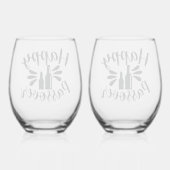 ハッピーパスーバー ステムなしワイングラス (裏面)