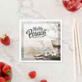 ハッピーパスーバー | ユダヤ教の伝統的ヴィンテージ スタンダードカクテルナプキン (インサイチュ)