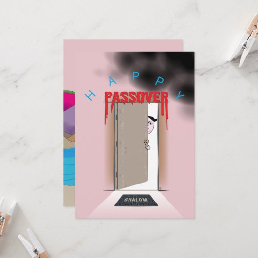 ハッピーパスーバーExodus漫画グリーティング カード (正面/裏面インサイチュ)