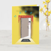 ハッピーパスーバーExodus漫画グリーティング カード (黄色い花)