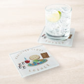 ハッピーパソバーセダーコーシェペサックプレート ガラスコースター (アングル)