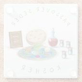 ハッピーパソバーセダーコーシェペサックプレート ガラスコースター (裏面)