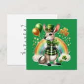 ハッピーパトリックデー カンガルー フラット カード (正面/裏面)