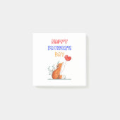 ハッピーパパの日キツネパパダディーギフトキツネ父 ポストイット (正面)