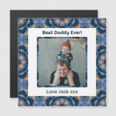 ハッピーパパの日ダディ最高のーパパエバーブルー写真 (正面/裏面)