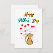 ハッピーパパの日子猫パパダディーギフトキャットファーザー エンクロージャーカード (正面/裏面)