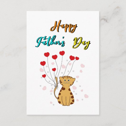 ハッピーパパの日子猫パパダディーギフトキャットファーザー エンクロージャーカード (正面)
