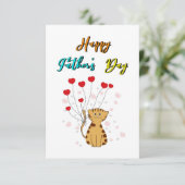 ハッピーパパの日子猫パパダディーギフトキャットファーザー エンクロージャーカード (スタンド正面)